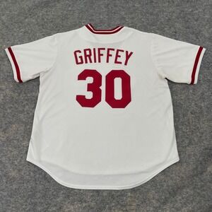 Nike Ken Griffey Sr Cincinnati Reds Pullover Jersey #30 White/Red Men's XL